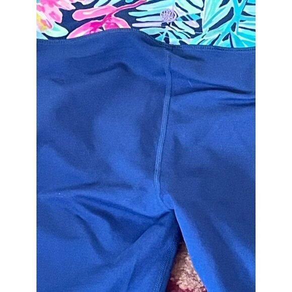 Lilly Pulitzer Luxletic Noelani Weekender Leggings Navy Size M EUC - Picture 5 of 7